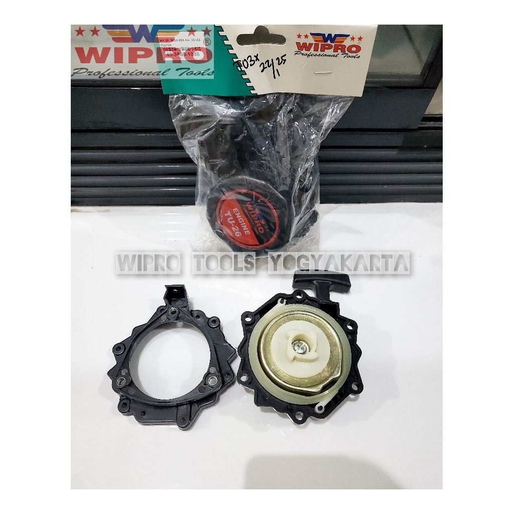 SPAREPART ORIGINAL Wipro Starter Assy TU26 Lubang 3 / Recoil Starter TU26 3 Hole / Starter Assy Mesi