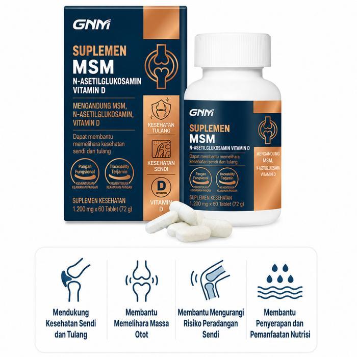 GNM MSM N-Acetyl Glucosamine Vitamin D Calcium Tulang Korea