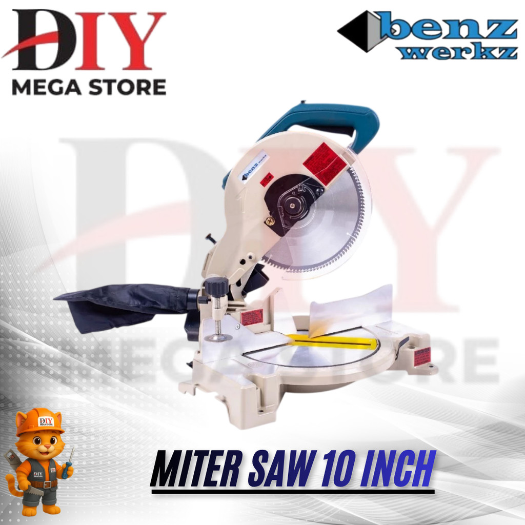 Benz Werkz Mesin Potong Aluminium Kayu Sudut - Miter Saw 10" Armature BZ-8040 Mesin Potong Aluminium