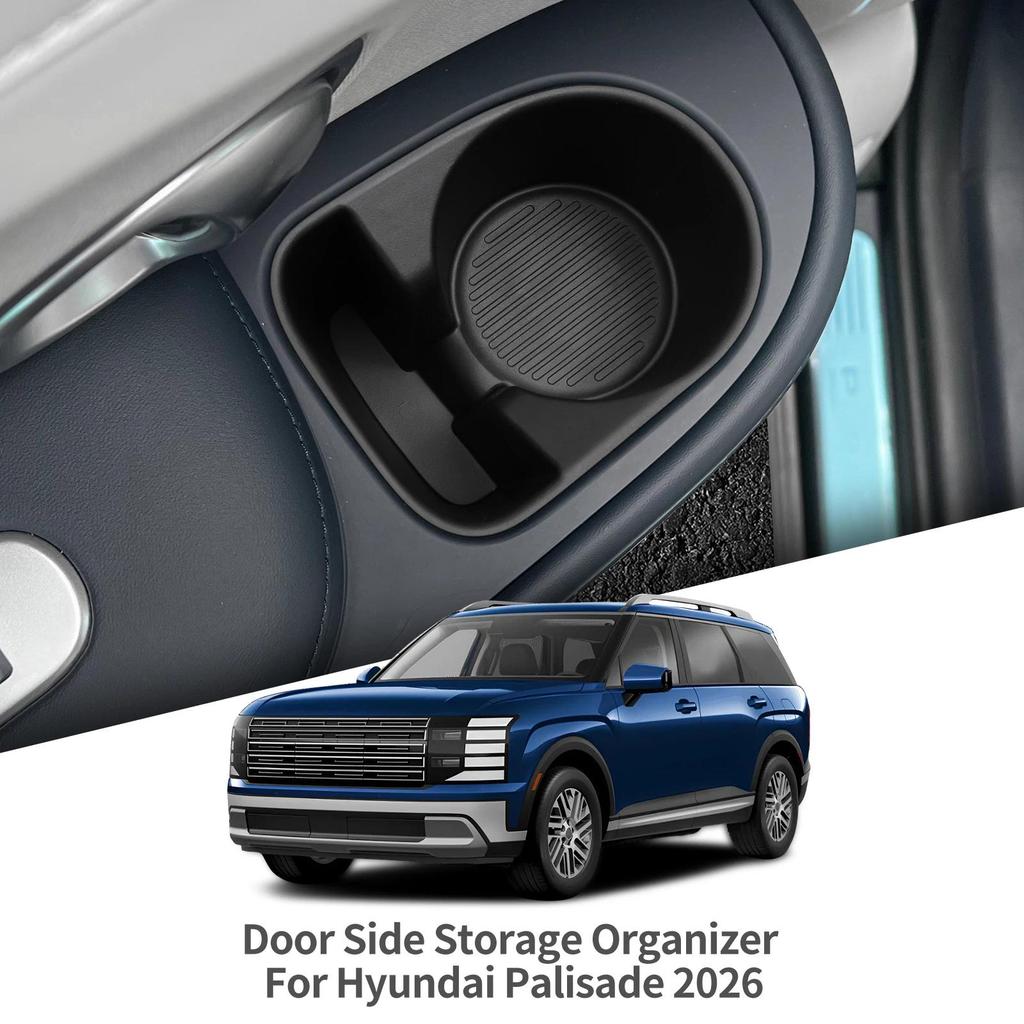 2Pcs for Hyundai Palisade 2026 2rd Row Door Side Water Cup Holder ert Drinks Storage Box Car Interio