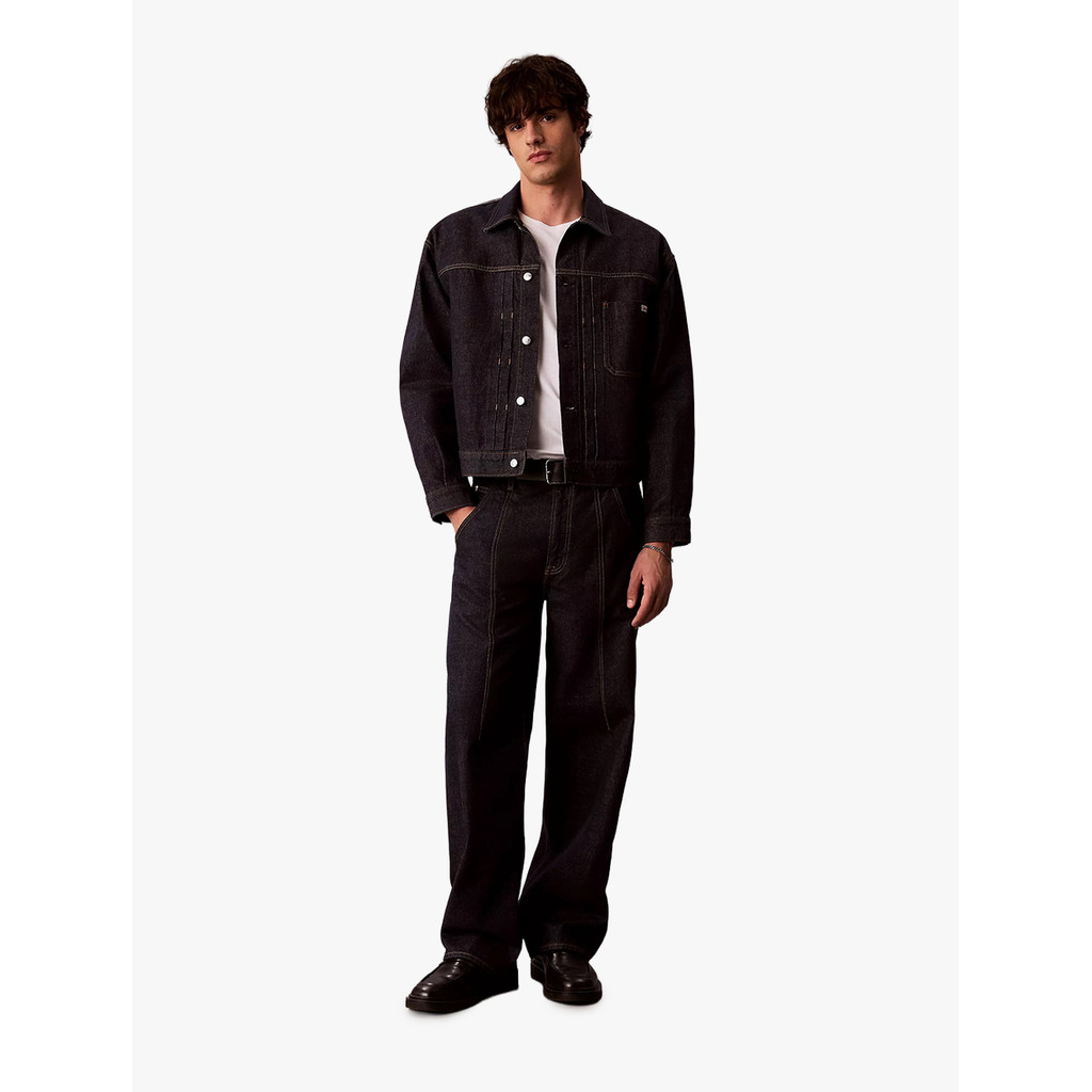 Calvin Klein - Pleated Denim Trucker Jacket