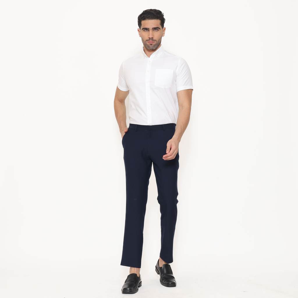 Lawell Celana Panjang Pria Slim Fit Black, Navy, Dark Grey – Celana Kerja Formal Paul