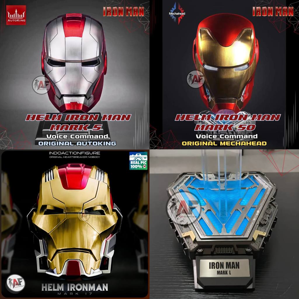 Iron Man Helmet 1:1 Mark 5 Voice Command Original AutoKing, Mark 50 Original Mechahead, Mark 17 Hear