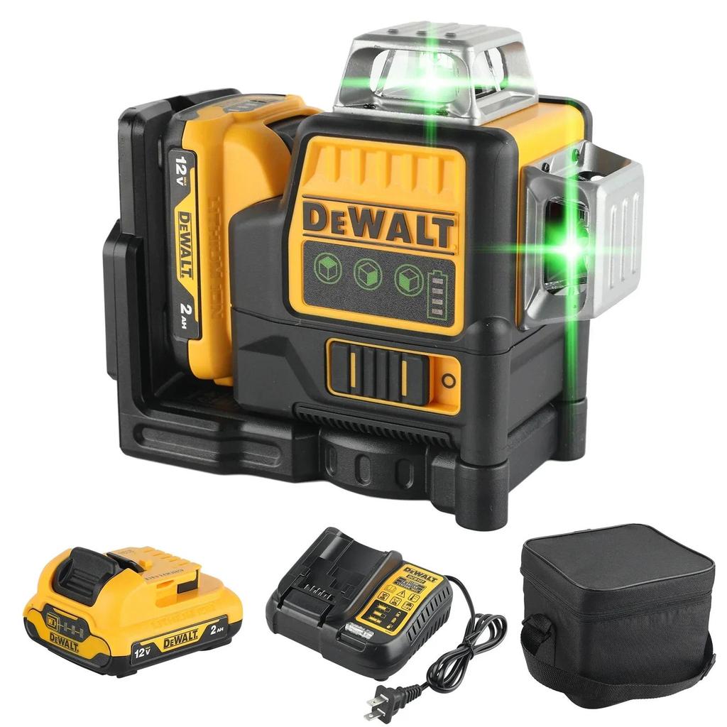Dewalt DW089LG Degree Vertical 12V Lithium Battery 12 Line Laser 360 Level Outdoor Green Laser Level