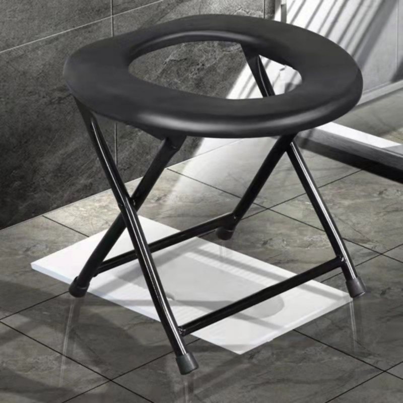 Kursi WC Duduk Lansia Portable Folding Chair Toilet Lipat Kokoh Orang Tua Ibu Hamil Penyandang Disab