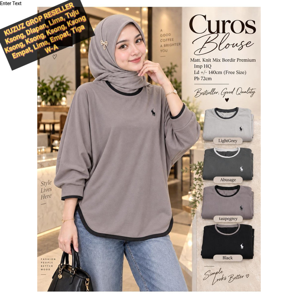 RESELLER+Disc%   CUROS BLOUSE by NIzAM