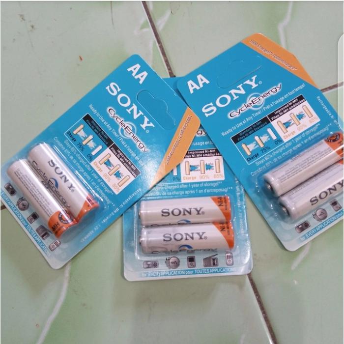 Baterai Batery Cas AA SONY 4600mah Ni-mh Battery Rechargeable - 2Pcs sony