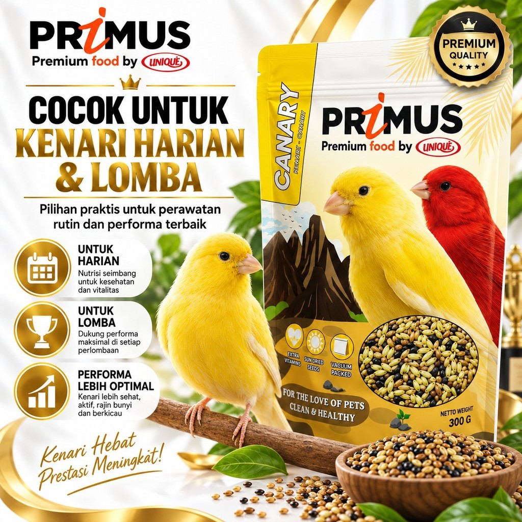 PRIMUS CANARY 300 GRAM PRIMUS KENARI PAKAN KENARI BERKUALITAS