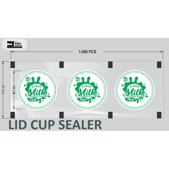 TERMURAH DISINI Sablon Plastik Sealer Cup tutup Minuman Lid Sealer background - Backgrnd Putih