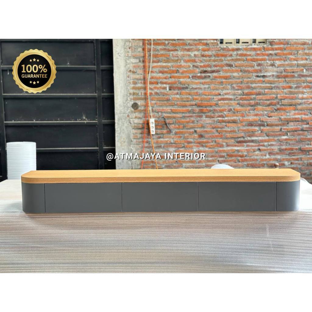 Bufet Meja Tv Scandinavian Minimalis Gantung Rounded Kekinian