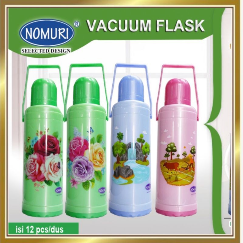 Termos Air Panas Nomuri 2 Liter Plastik Dalam Kaca | Botol Minum Tahan Panas Dingin Jumbo | Vacuum F