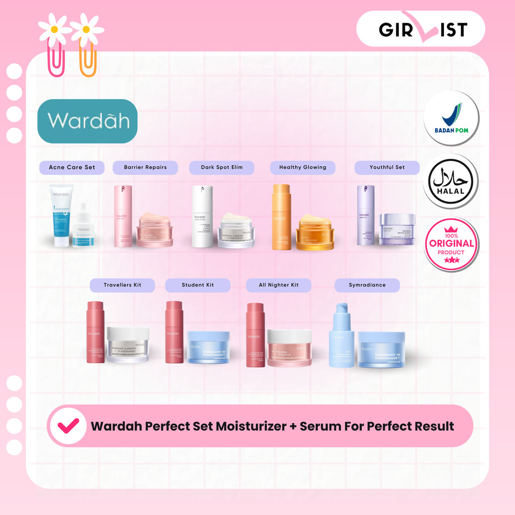 Wardah Paket Perfect Set Isi 2 pcs - Moisturizer & Serum