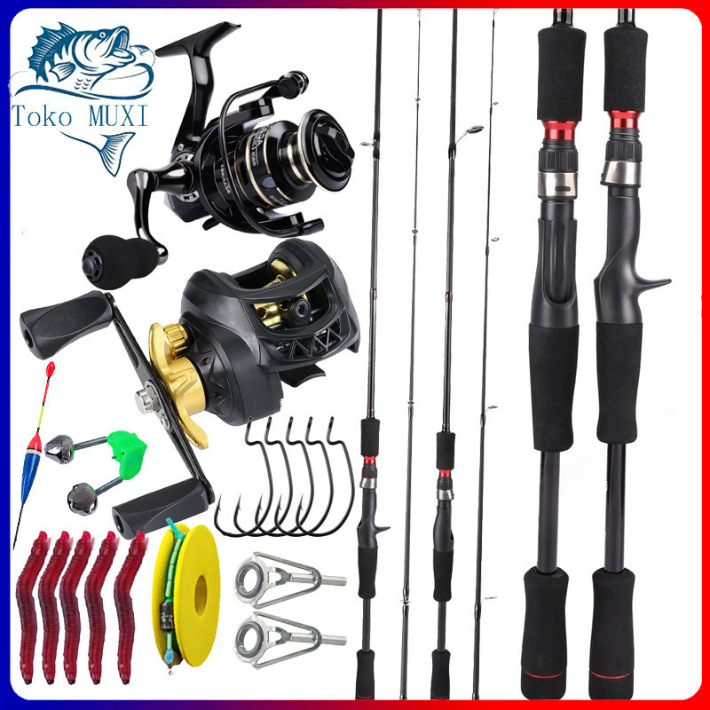 OLAHTRACK MUXI joran pancing full set joran tegek super kuat bc casting 1 set murah bc pancing casti