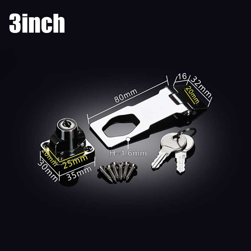 2.5/3/4 Inch Overpal Grendel Kunci / Hasp Lock Kunci / Overpal Gembok Tempat Pintu Premium Terbaik