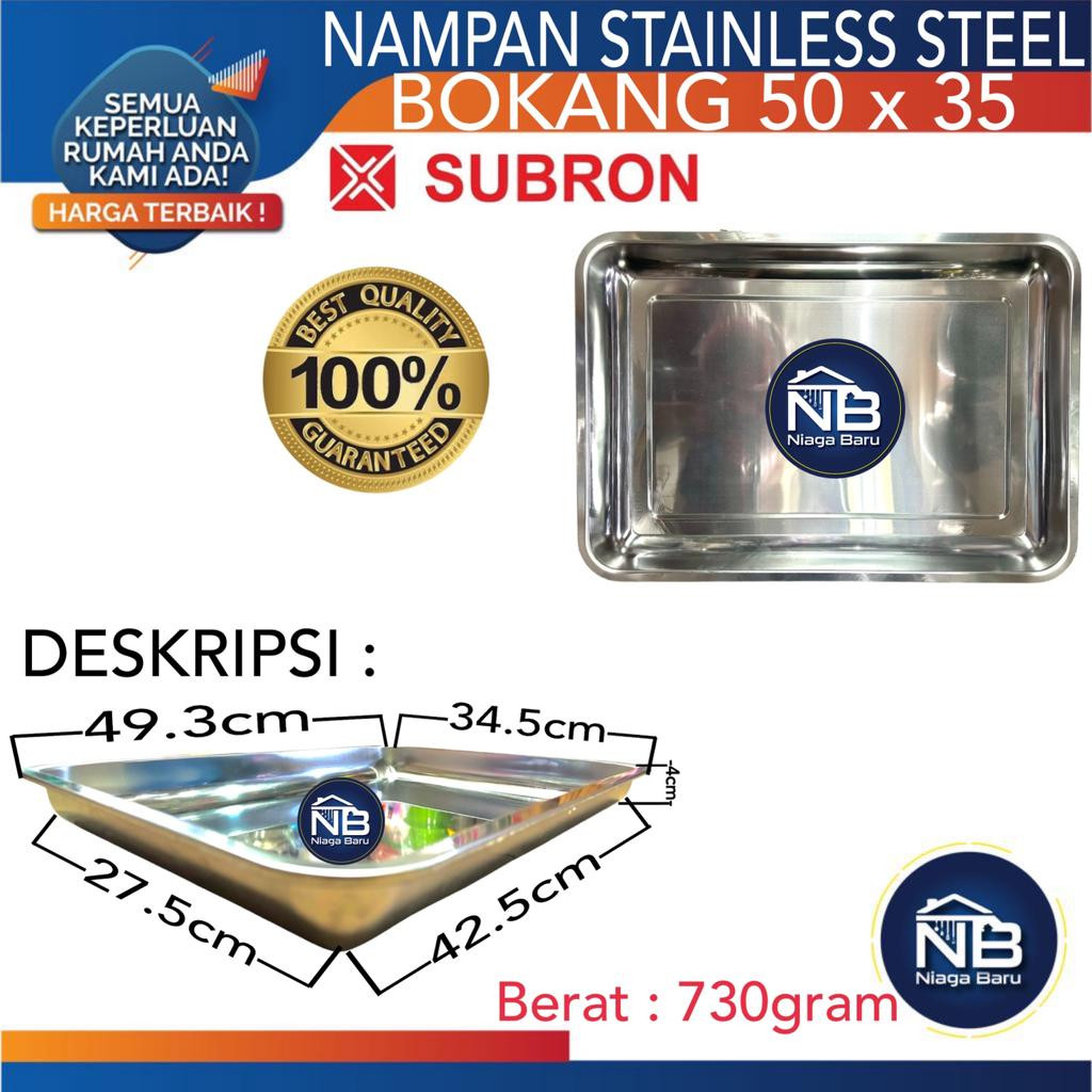 Nampan Stainless Steel Bokang 50 x 35 Cm Subron