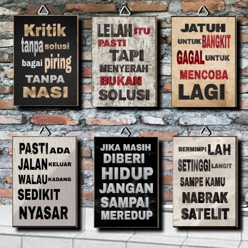 MUTIARA KATA KATA HIASAN DINDING KAYU MDF