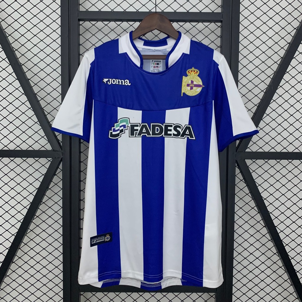 Jersey grade ori Retro Deportivo La Coruna 03/04 Home A14 T shirt pria