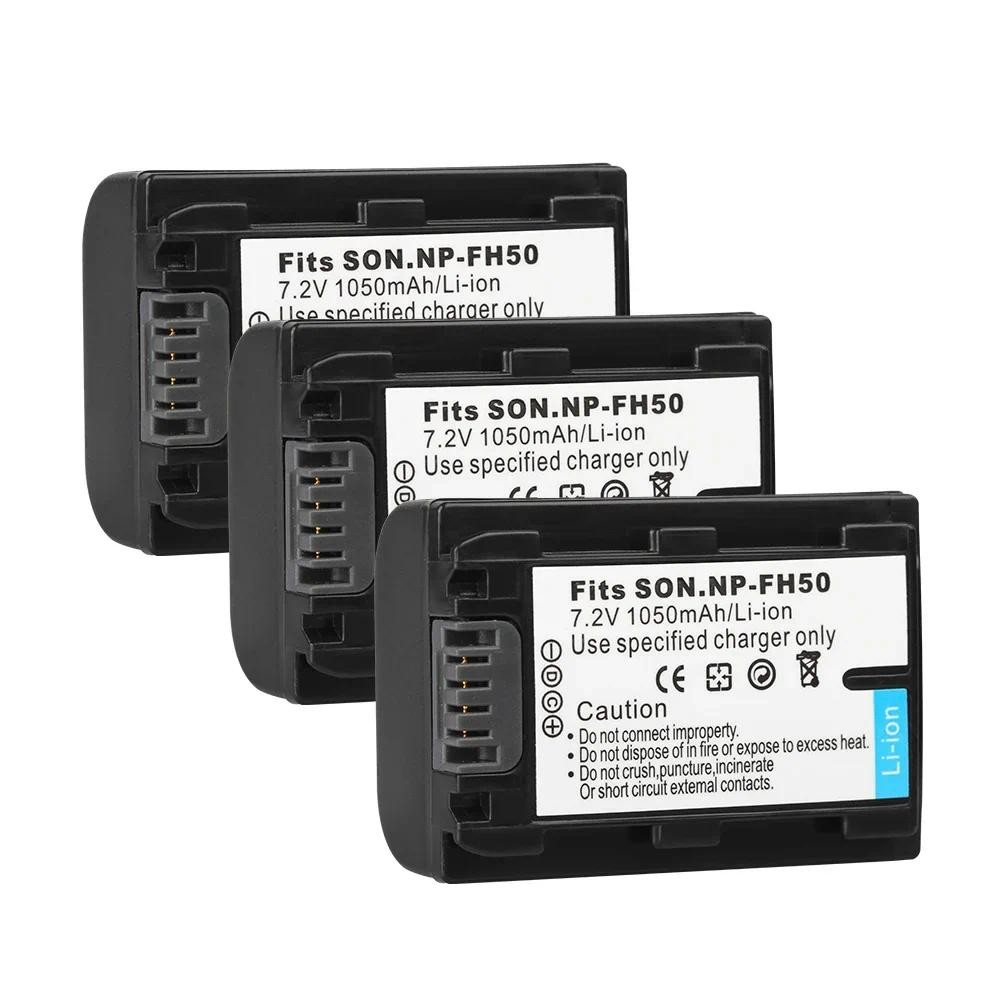 JHTC NP-FH50 1050mAh Battery for Sony NP-FH50 NP-FH40 NP-FH30 NP-FH60 NP-FH70 For Alpha DSLR A230 A3