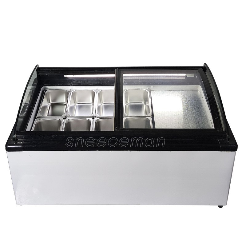 Fruit Handmade Popsicle Gelato Freezer Stand Cake Bakery Fridge Cabinets Display Commercial Hard Ice