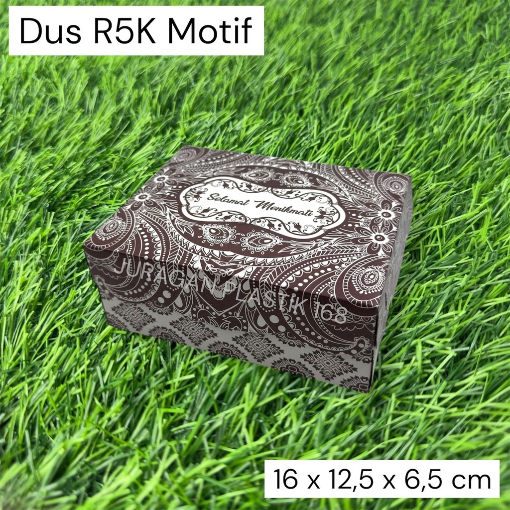 Dus Kue R5K Cetak Motif Batik / Box Kotak Snack Roti Makanan