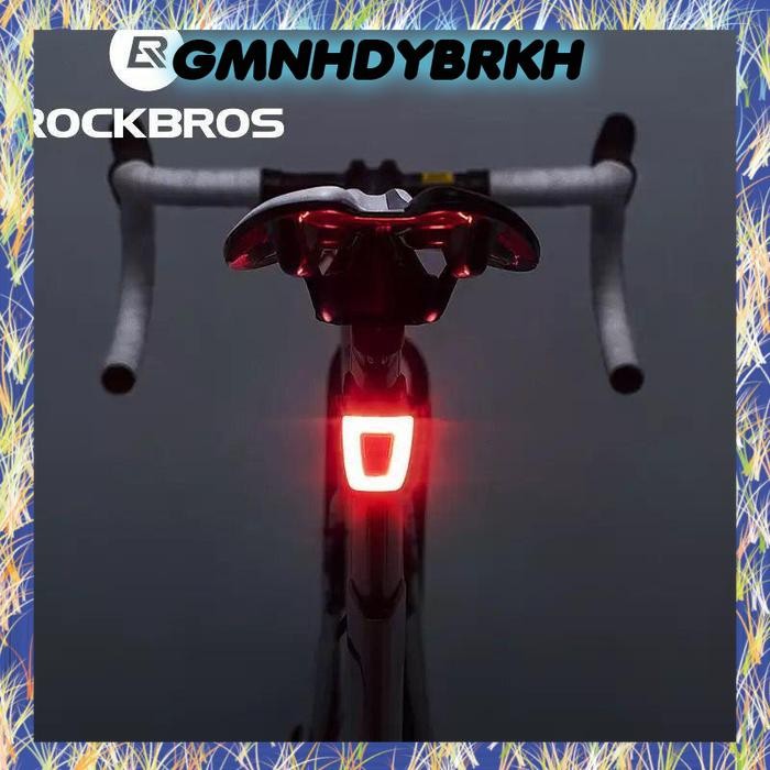 LAMPU BELAKANG SEPEDA HELM ROCKBROS TT30-WD ORIGINAL RECHARGEABLE