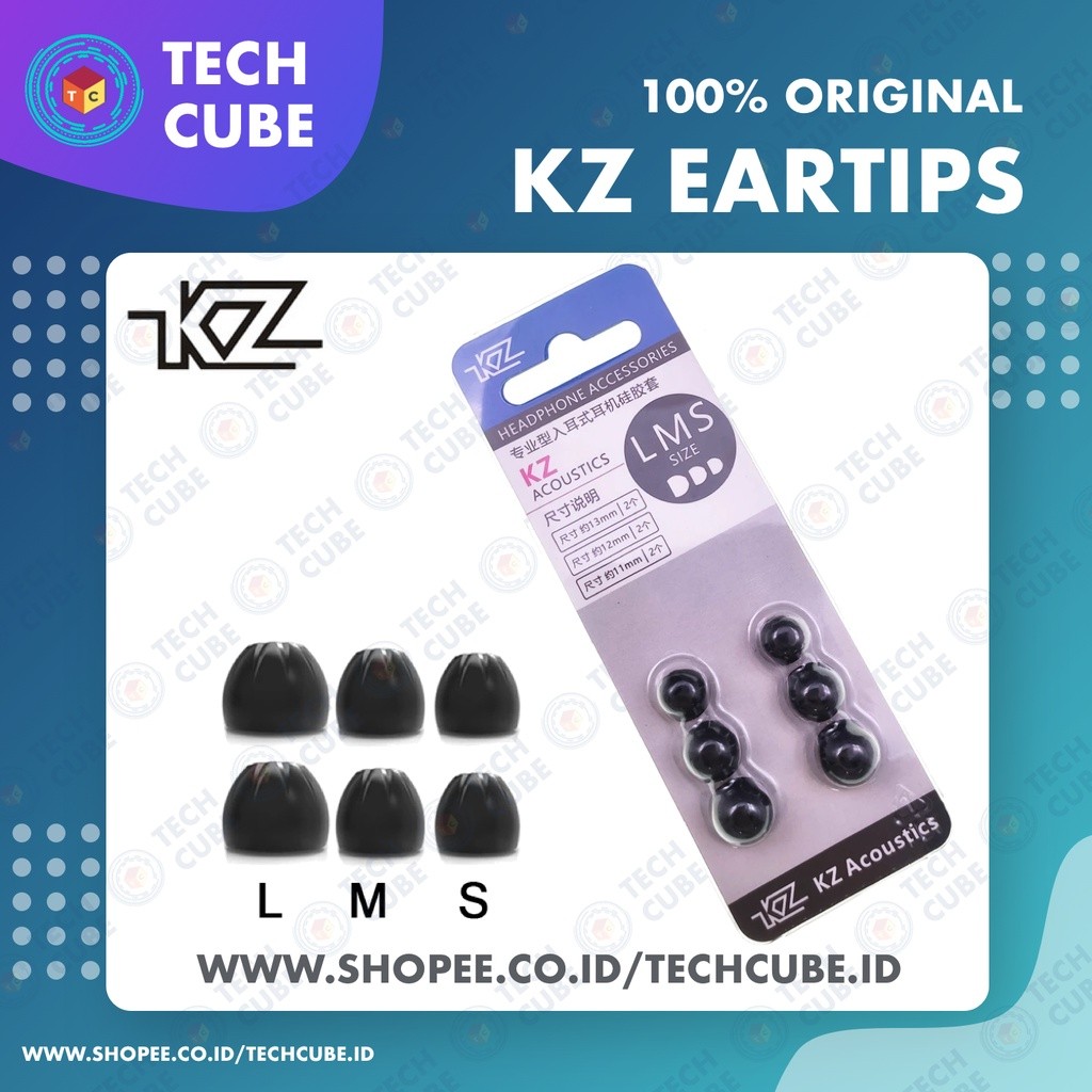 JUAL>> KZ Silicone Eartips Silikon Silicon Ear Tips Eartip for EDX ZSN PRO Av-17