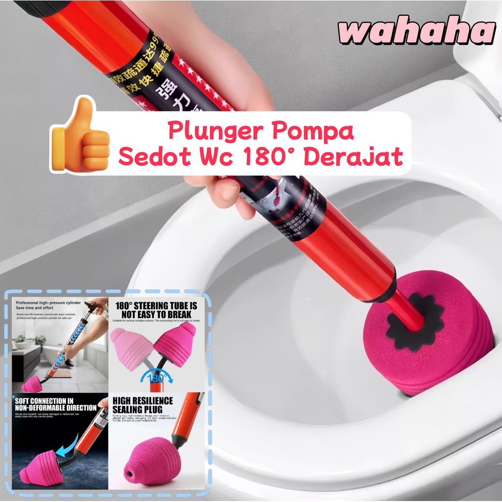 Pompa Wc Mampet/Plunger Pompa Wc Penyedot/Pompa Wc Mampet Drain Buster/Solusi Cepat Wc Tersumbat/