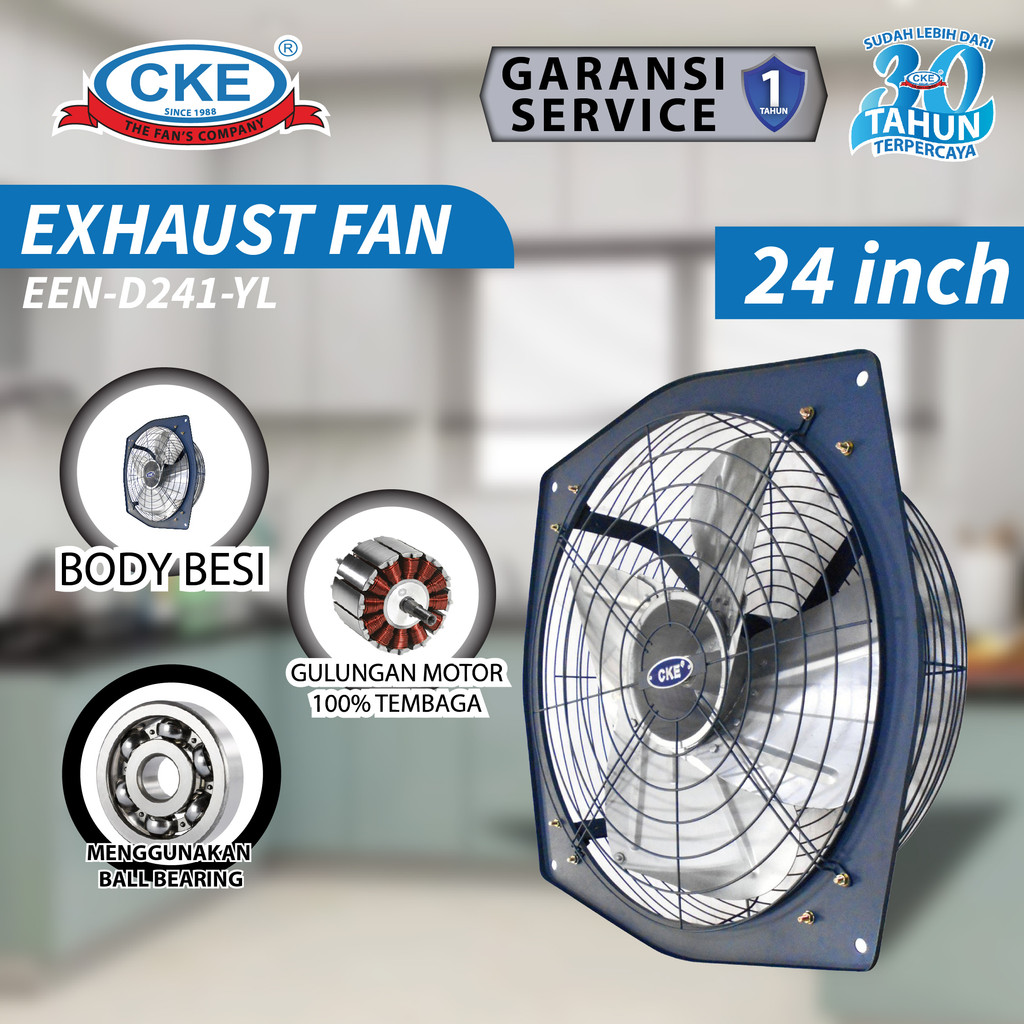 CKE Exhaust Fan Extra DB 24 Inch Kipas Dinding Exhaust Dinding Eksos Tembok Blower Industri