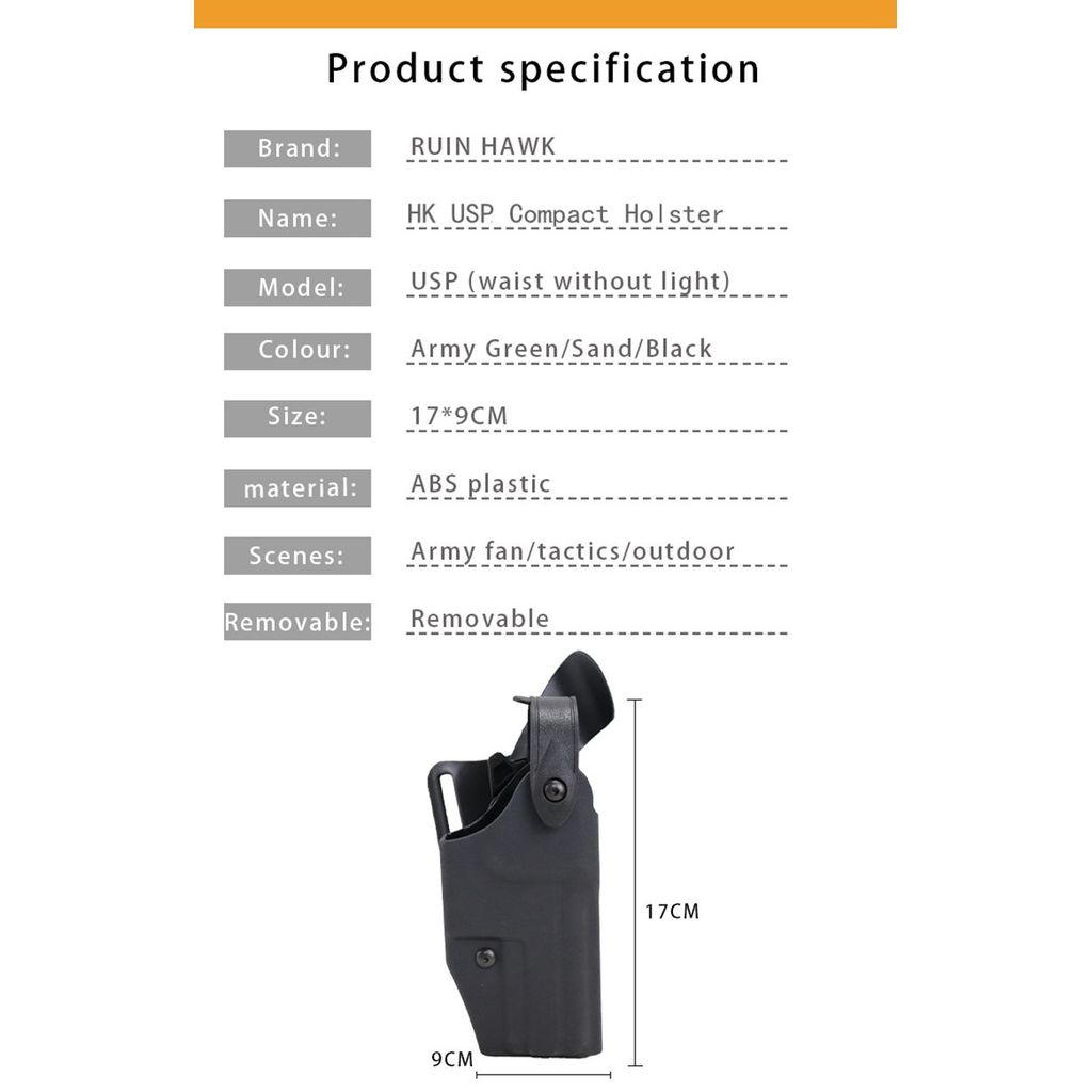 HK USP Compact Pistol Belt Military Tactical Airgun holster Right Hand holster Hunting Accessories