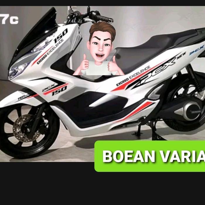 Sticker Cutting Pcx 150 putih merah Hitam