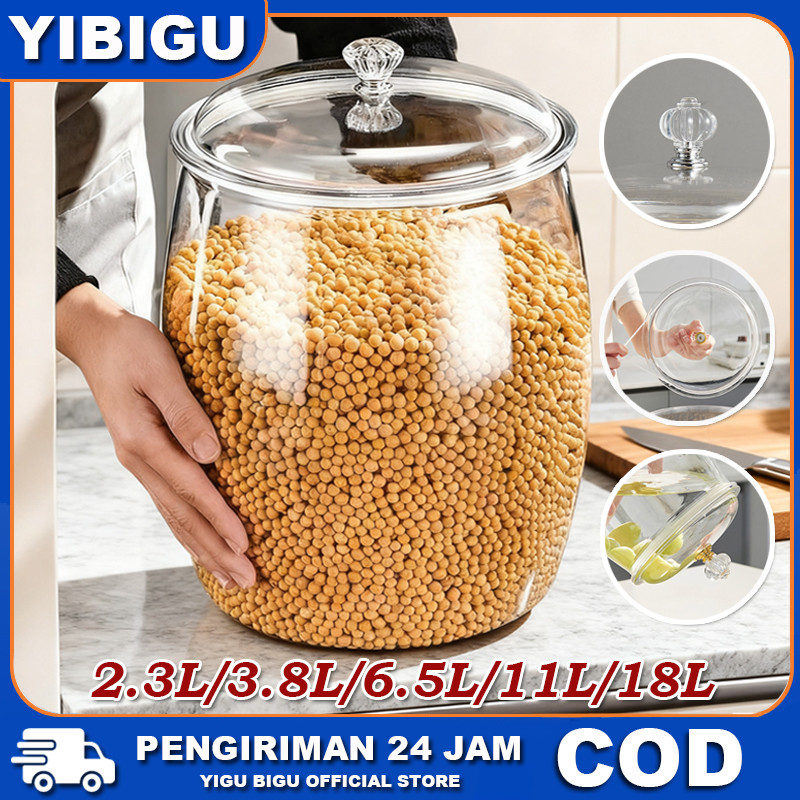 BPA FREE Food Grade Toples Jumbo Kapasitas Besar Toples Serbaguna Toples Besar Penyimpanan Makanan