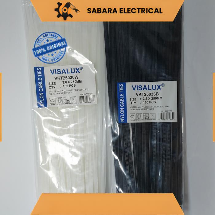 KABEL TIES / KABEL PENGIKAT VISALUX 25 CM HITAM