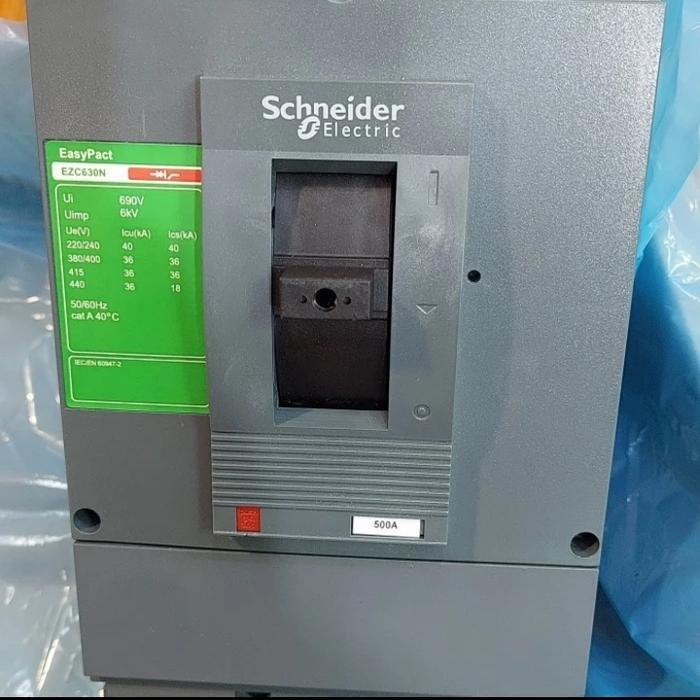 MCCB EZC630N 3P 500A 36kA 415VAC ORIGINAL SCHNEIDER MCCB EZC 500A BREAKER