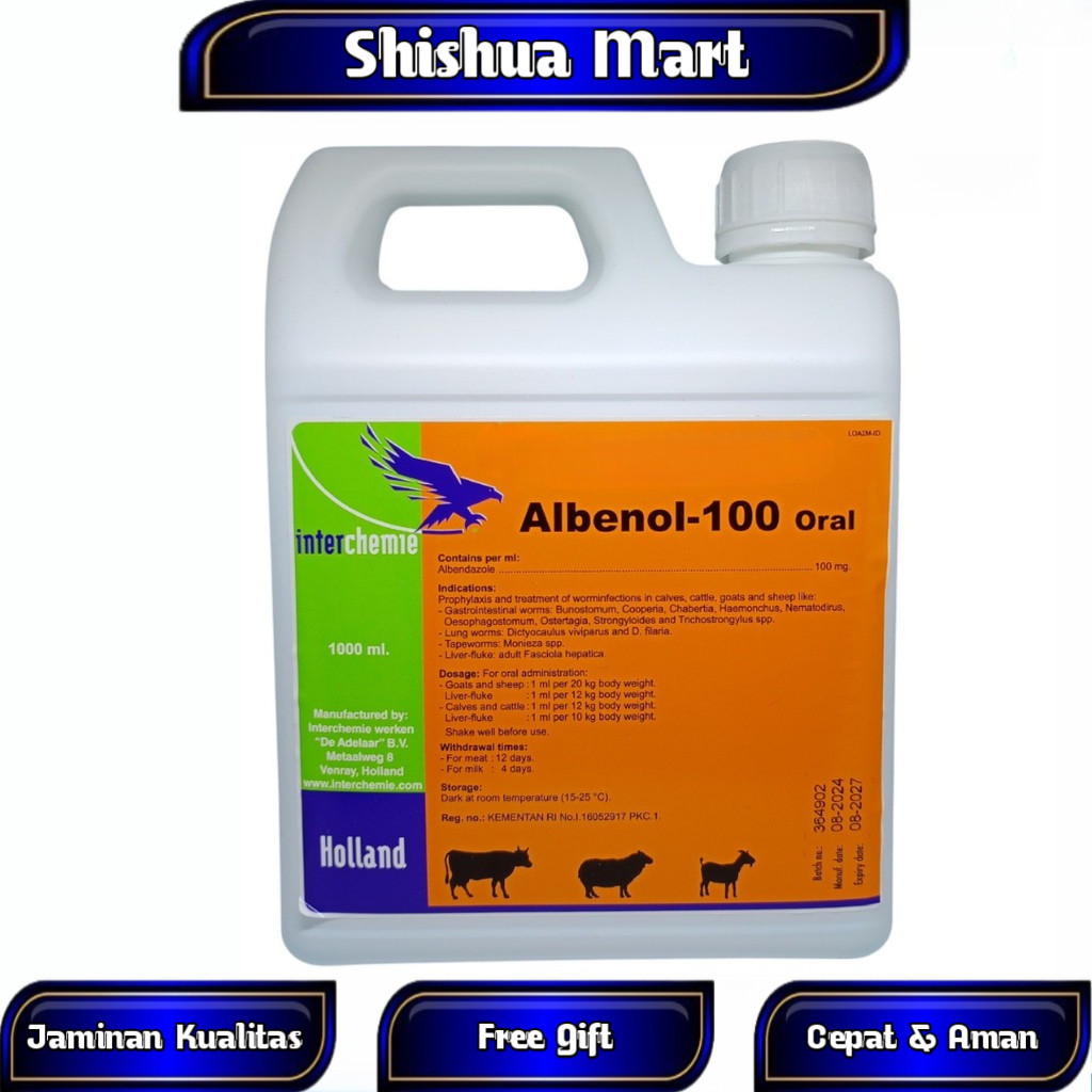 Albenol 100 Oral Albenol ORAL  Obat Cacing 1 liter TRIPLE M