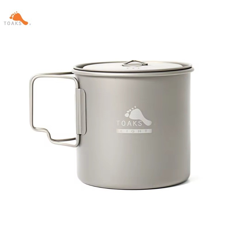 TOAKS 650ml Pot Titanium Cup Ultralight Outdoor Tablee Camping Mug Camping Equipment POT-650-L