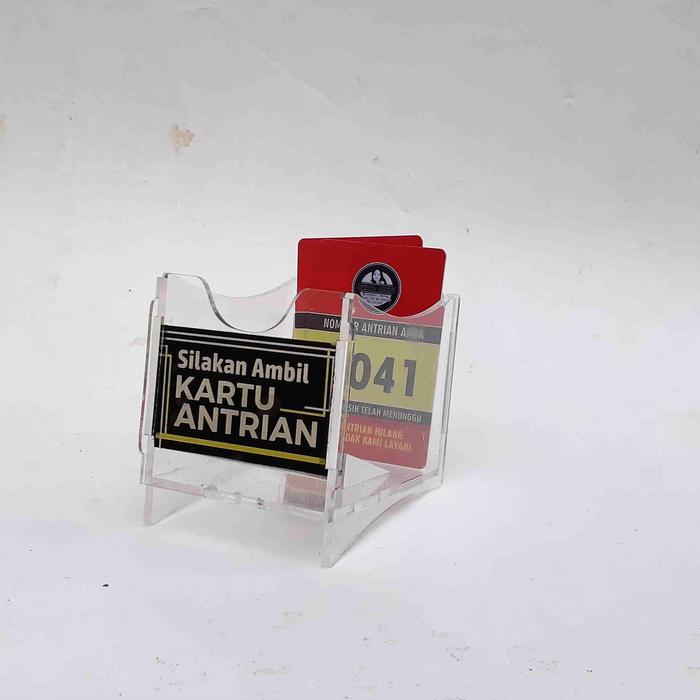 Akrilik Tempat Kartu Antrian 1