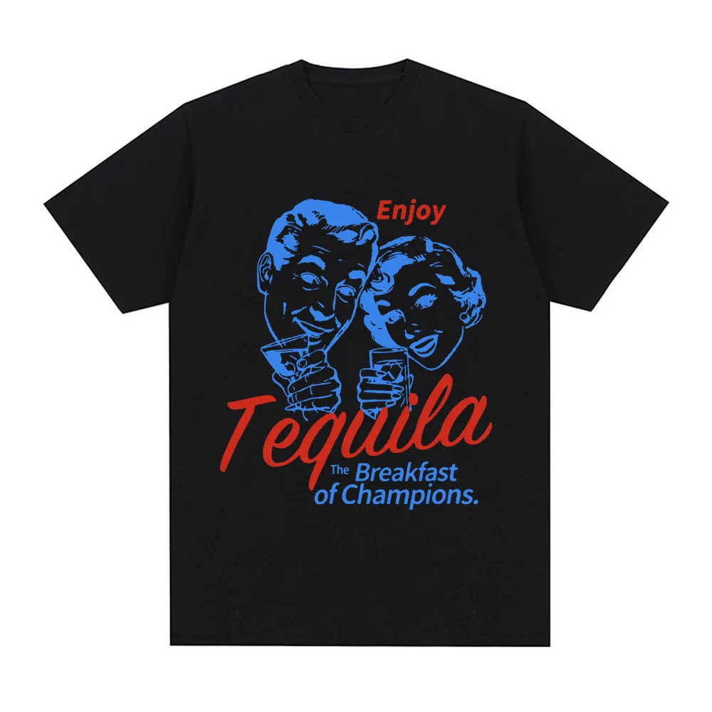 Baru Nikmati Kaos Grafis Retro Tequila Pria Wanita Lucu dan Menggemaskan Kaos Minum Alkohol Kaos Fas