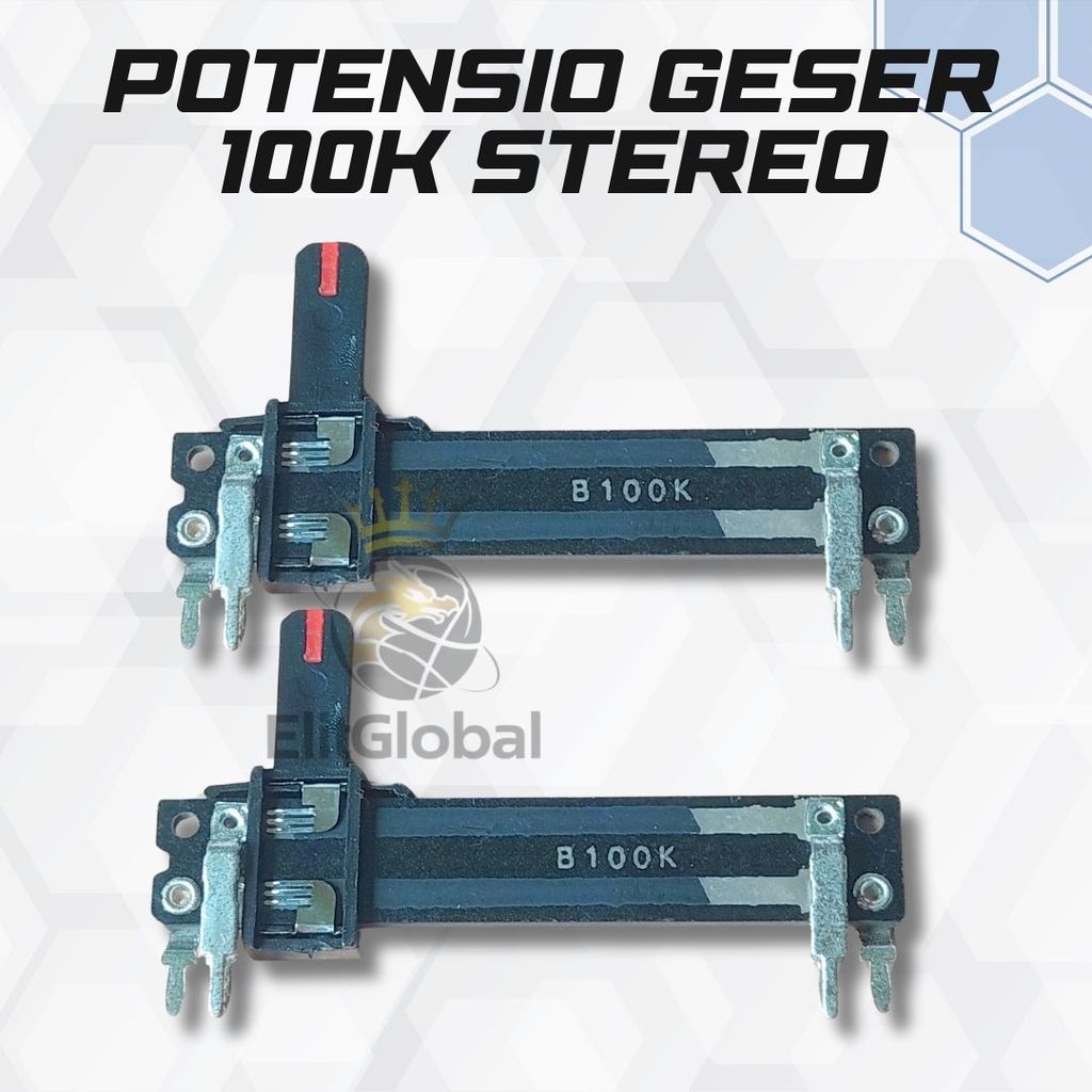 Potensio Geser 100K Stereo – Panjang 5CM + LED Nyala