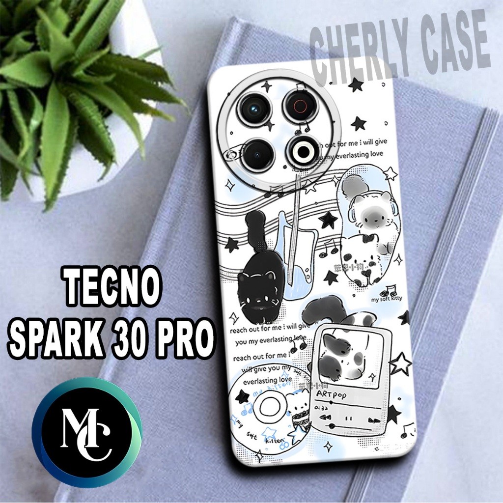 CC22/ Softcase karet lentur untuk TECNO SPARK 30 PRO/Motif KUCING/case TECNO SPARK 30 PRO/kesing TEC