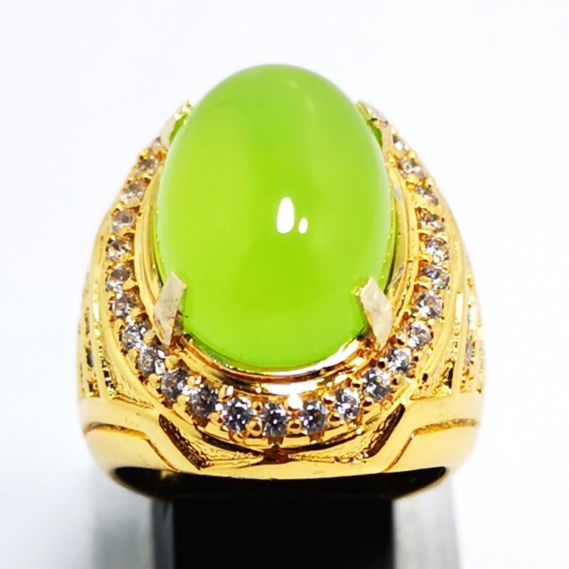 BATU CINCIN PRIA AKIK PERMATA PUCUK PISANG SUNGAI DAREH ASLI NATURAL RING PERAK BANGKOK 926 SIAP PAK