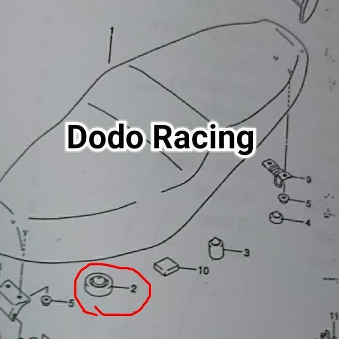 Karet Jok Satria Hiu Shogun 110 Satria Lumba Rk Cool Satria 120 SGP