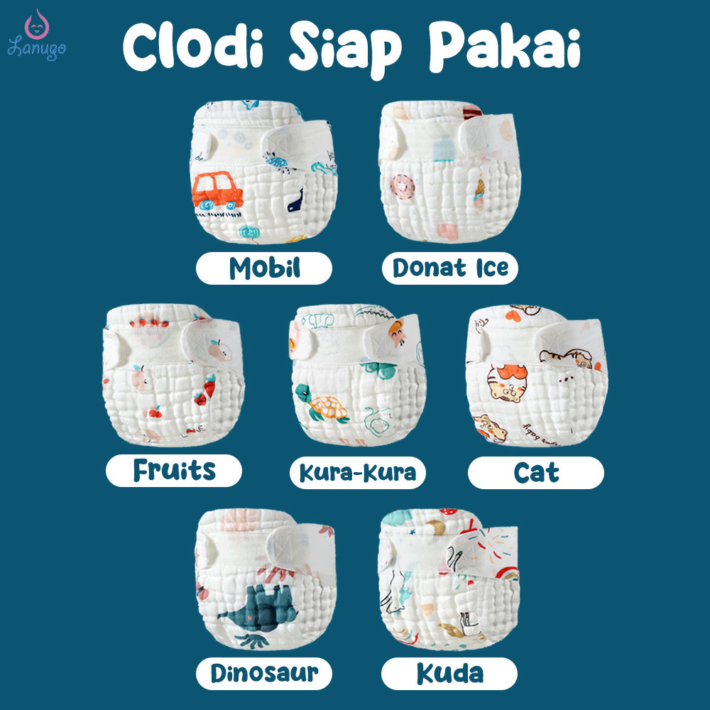 AA01 - Clodi Bayi Siap Pakai Adem dan Lembut Tanpa Insert  / Cloth Diaper / Celana Dalam Anak / Popo