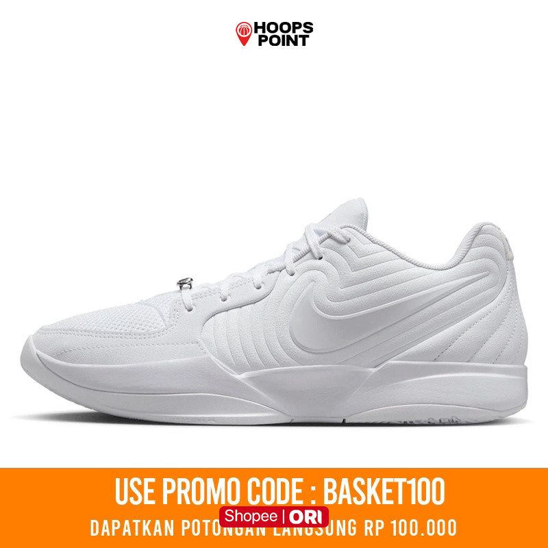 HOOPS POINT Sepatu Basket Nike Ja 2 Ep White Original HQ8512-100