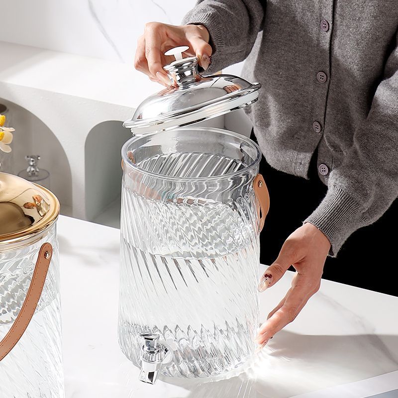 Tempat Air Minum Dispenser Air Akrilik Terasparan Dengan Hendel Mewah Tempat Minuman Kulkas Dispense