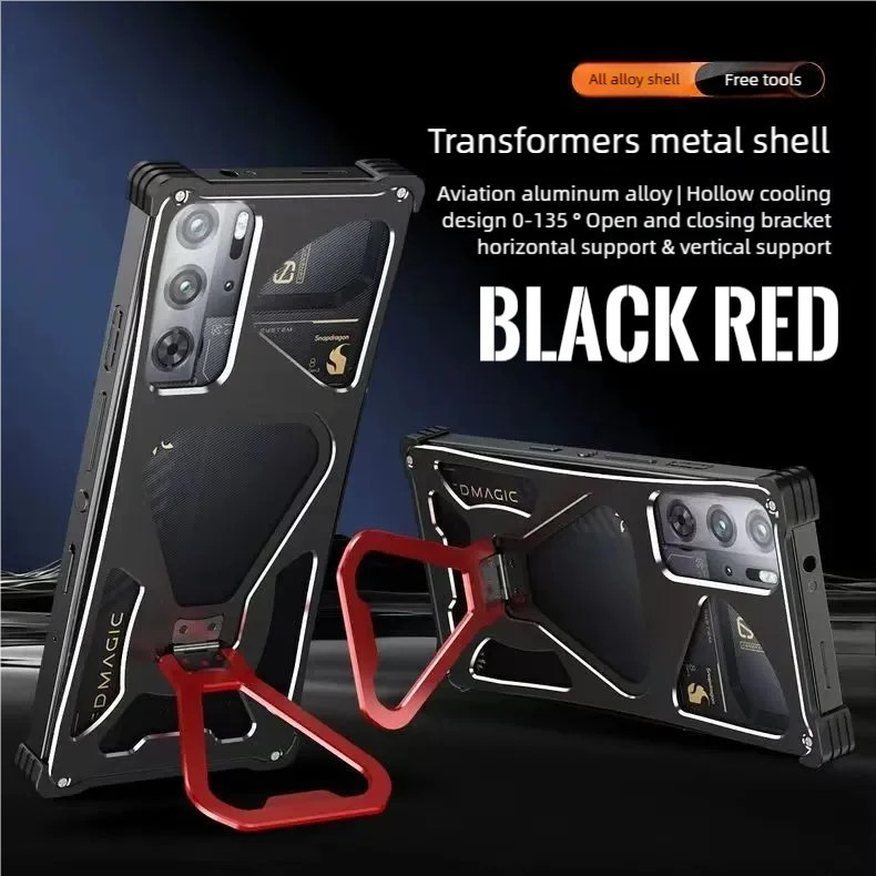 Aluminium Metal Frameless Bumper Stand Shockproof Case untuk ZTE RedMagic 10 10S 9 9S 8 8S Pro / Pro