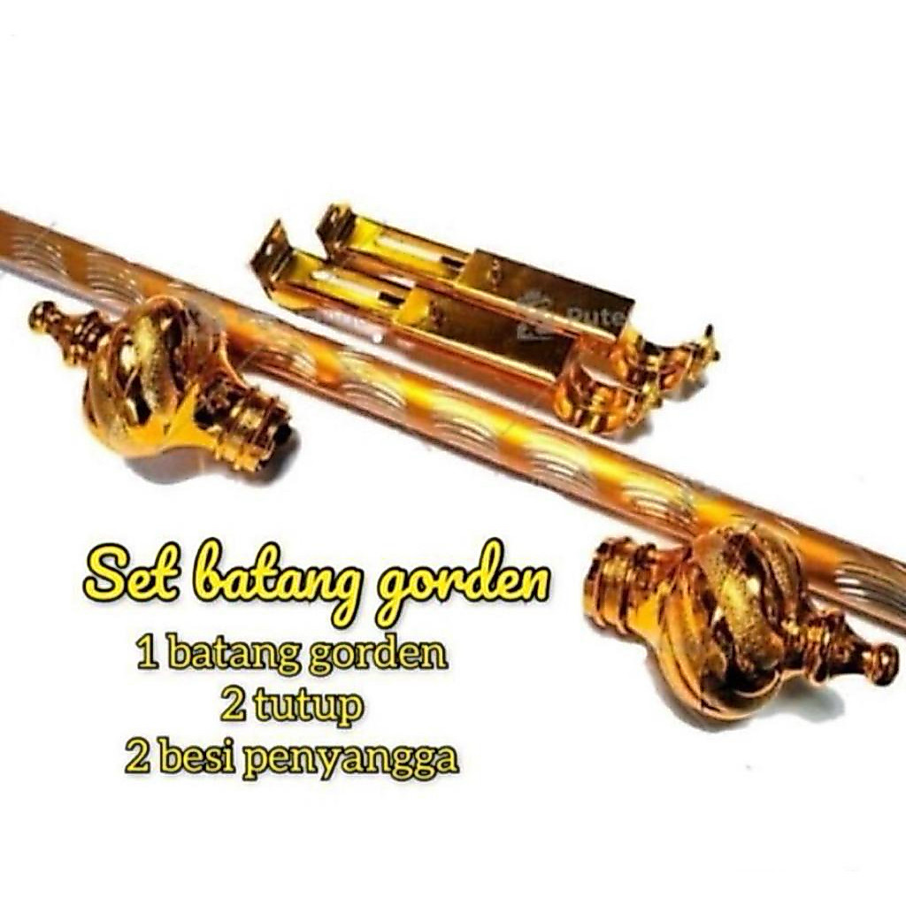 batang gorden 2meter silver/black/gold