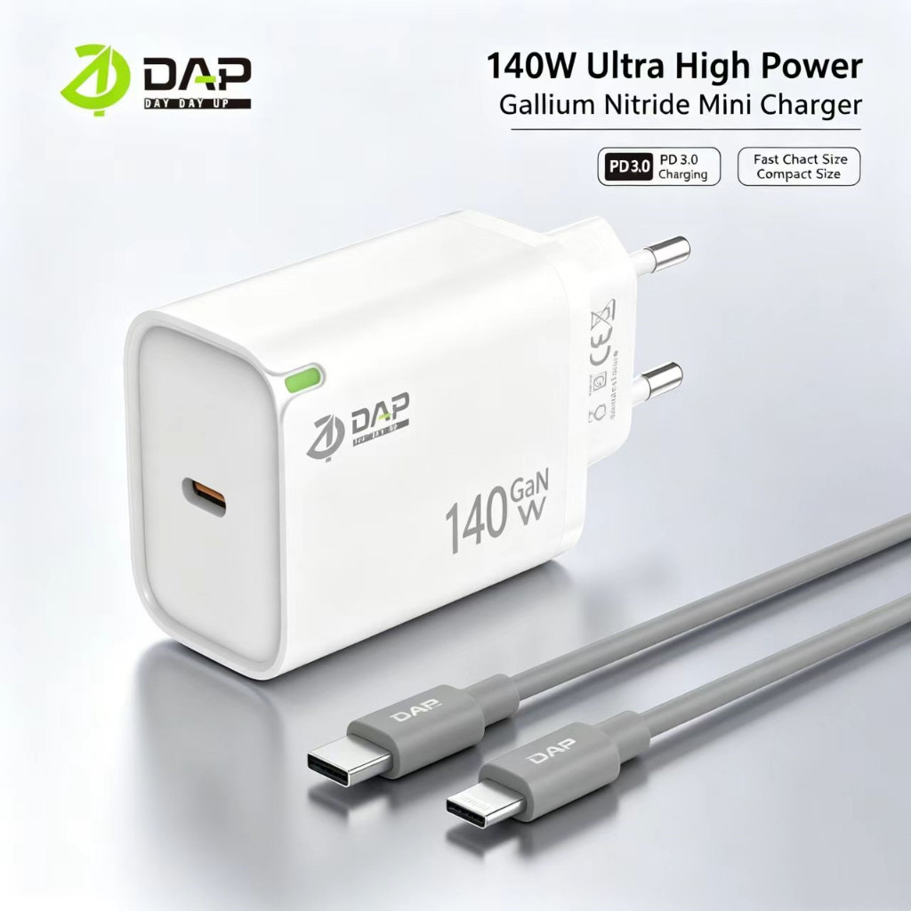 DAP 140W GaN HP Charger Type-C Data Cable Adapter, suitable for mobile phones, supports fast chargin