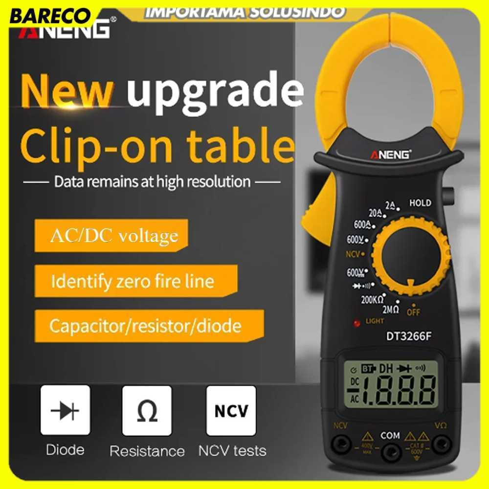 ANENG Digital Multimeter Tang Ampere Voltage NCV Tester Clamp - DT3266F