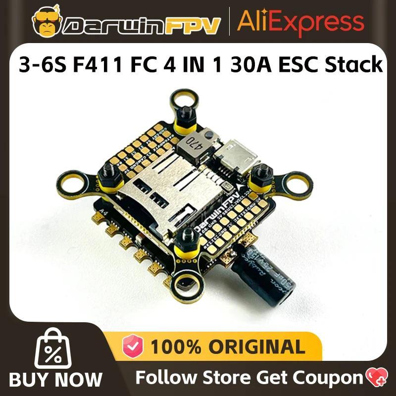 DarwinFPV 3-4S F411 FC 4 IN 1 30A ESC Quadcopter Stack