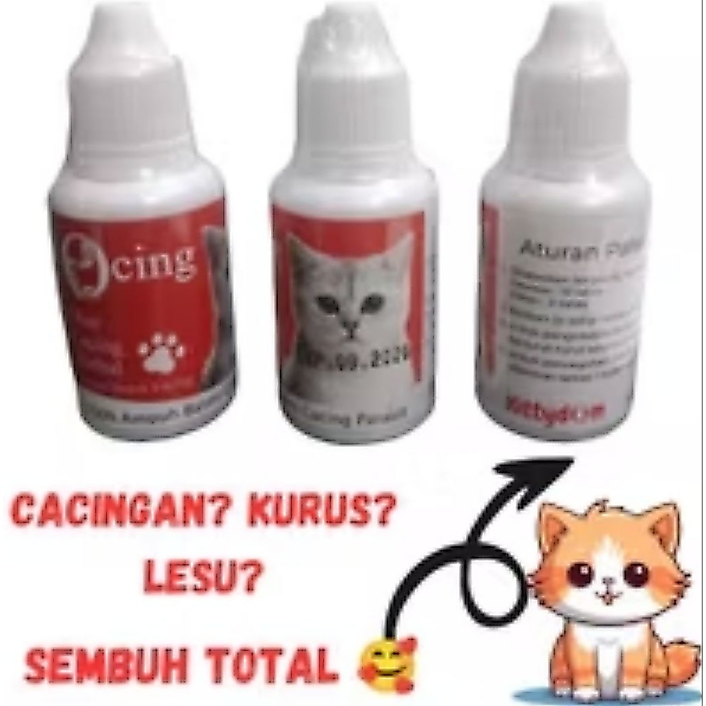 obat cacing herbal obat kucing sakit, cacingan, kurus, lesu, lemas dan anti infeksi ampuh basmi caci